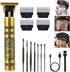 Professional Cordless Hair Trimmer, T-Blade Clippers for Men, Rechargeable Beard Trimmer with Guide Combs