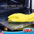 Lola Products Pot Brite Scour N' Sponge - 12 Pack Non-Scratch Dish Scrub Sponge Cleaning Pads, Nylon & Polyester