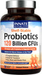 Innate Vitality Probiotics 120 Billion CFUs - 30 Vegan Capsules for Men & Women with Prebiotics & Digestive Enzymes