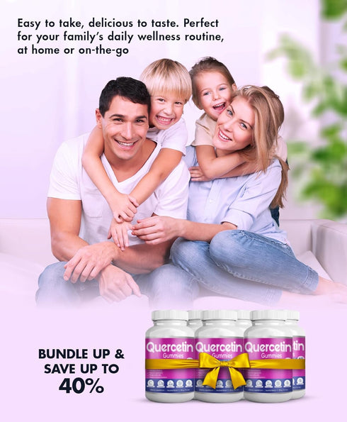 BIO VITALICA Quercetin Gummies by BioVitalica, Quercetin with Bromelain, Vitamin C, Zinc & Elderberry, Immune Support