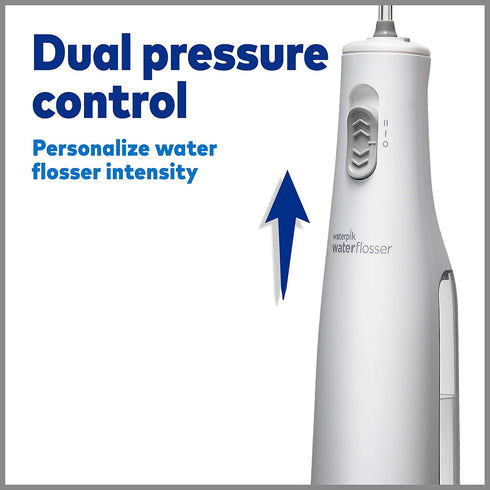 Waterpik Cordless Water Flosser, Battery Operated & Portable for Travel & Home, ADA Accepted, White WF-02