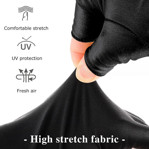 Pimoys UV Gloves for Gel Manicures, Fingerless UV Light Gloves for Gel Nails, UV Protection Manicure Gloves