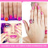 SILPECWEE Pink Nail Wraps for Women, Solid Color Glitter Self Adhesive Nail Polish Stickers with 1pc Nail File (16