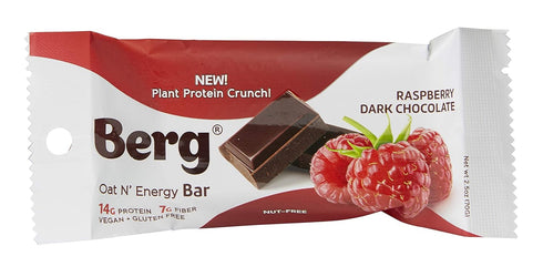 Berg Oat N' Energy Bar | Plant Based Protein Bar | Low Sugar, Healthy Snack Bar | Non-GMO, Gluten Free, Vegan | 2.5oz,