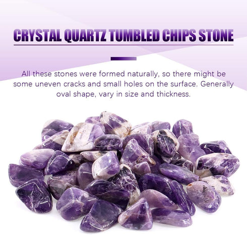 Swpeet 1 Pound Bulk Amethyst Stones, Large Irregular Shaped Gemstone Chips, Perfect for Jewelry Making Home