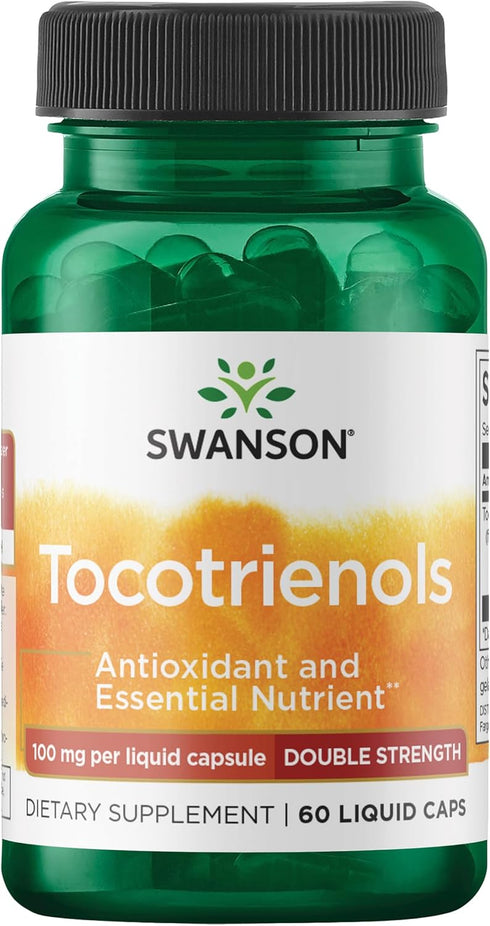 Swanson Double Strength Tocotrienols Antioxidant, 60 Liquid Capsules, 100mg Each