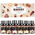 Bakery Essential Oils Set - Fragrance Oil for Home Diffusers, Candle Making - Pumpkin Pie, Coffee Cake, 6x10ML