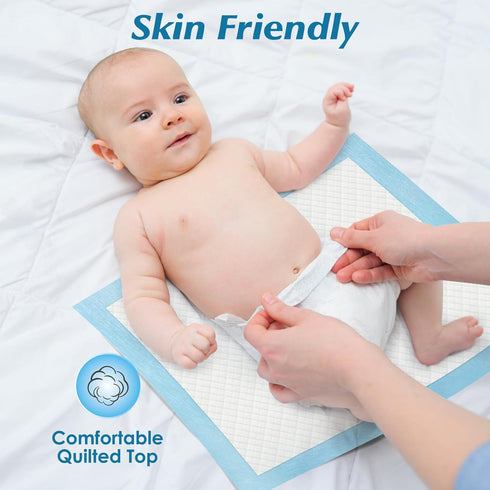 50 Count Super Absorbency Disposable Underpads, Leakproof Quick Drying Disposable Pads for Baby and Adults