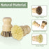 Set DEBETOOL Bamboo Dish Brush with Holder - Natural Dish Scrub Brush for Cleaning Dishes, Fast Dry Design Kitchen Dish