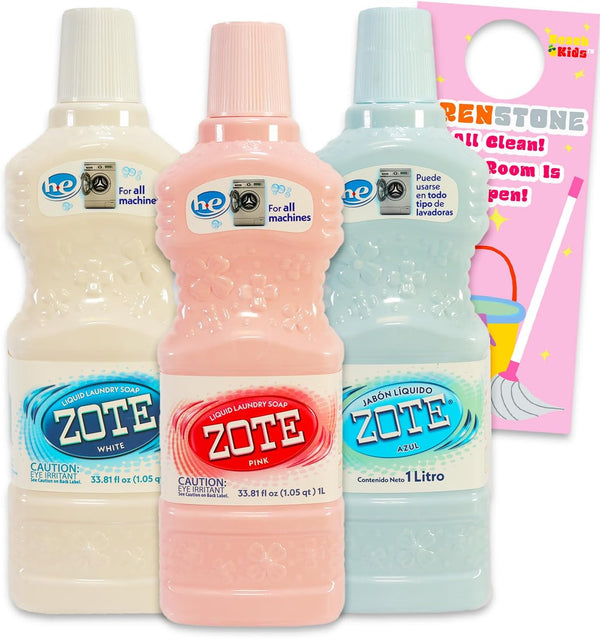 Platinum Series Zote Liquid Soap Variety Pack - Bundle with 3 Bottles of Detergent