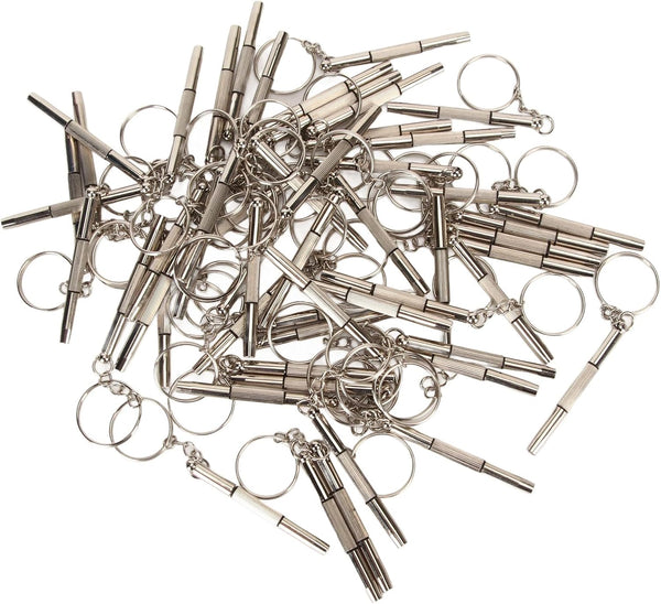 50Pcs Glass Screwdrivers Set Keychain Eyeglass Multifunction Small Repair Kit for Eyeglass Frames, Sunglass, Jewelry,