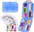 Shiritany 189 10 1 Pack) Travel Pill Organizer with Medicine Labels, Compartments Small Pill Case Compact and Portable