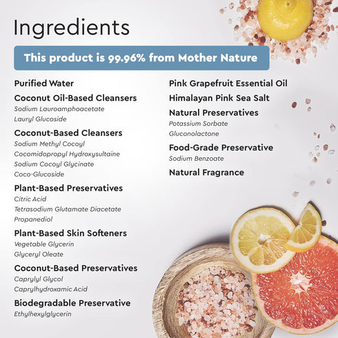 Puracy Body Wash - Natural, 98.6% Pure Plant Ingredients, Moisturizing Shower Gel, 12 oz