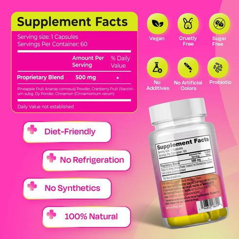 TASTE THE SWEET SPOT 2-Pack 60 Probiotics for Women & Men with Pineapple, pH Support, Capsules Each