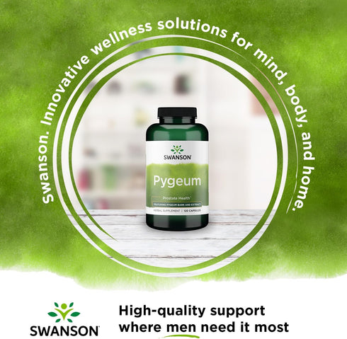 Swanson Pygeum - 400mg Herbal Supplement for Male Prostate Health - Supports Bladder and Urinary Tract Health - 120 Capsules