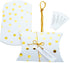 Gold Birthday Party Favors Boxes - 20pc Gold Dots Candy Thank You Treat Box for Wedding Baby Shower Supplies