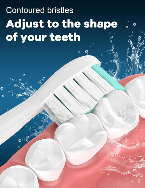 Toptheway 8 Pack Toothbrush Replacement Heads for Philips Sonicare, Compatible with ProtectiveClean C2 G2 C1 4100 5100