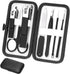 Professional Nail Clippers Set, Stainless Steel Travel Manicure Pedicure Kit with Case for Men Women