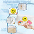 WECOOL Makeup Bag - Cute Smiley Face & Heart Pattern Preppy Patch Makeup Bag, Portable Large Capacity Cosmetic Bag for