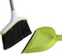 Casabella Broom & Dustpan Set, 44-Inch Angled Broom with Snap-On Dustpan for Tile, Wood, and Laminate Floors