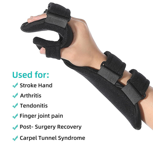 Immobilizer 5 Fanwer Stroke Resting Hand Splint - Night Wrist Finger Brace for Flexion Contractures, Functional Finger