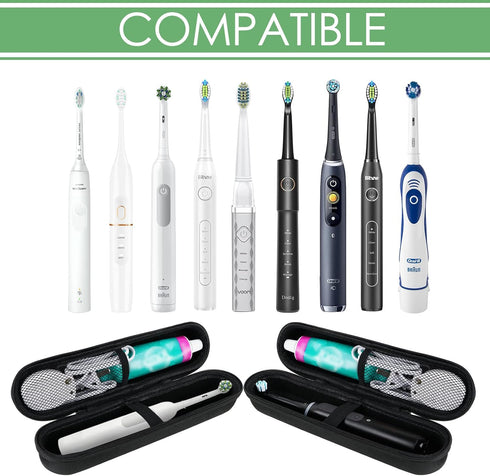 Electric Toothbrush Travel Case, Portable Carrying Bag Compatible with Philips 4100 5100 6100 6500 7500 9300 and Oral-B