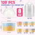 Jingmore 120 Pack 8 oz 5 Summer Ice Cream Paper Cups with Lids Disposable Ice Cream Bowls Paper Treat Dessert Cups