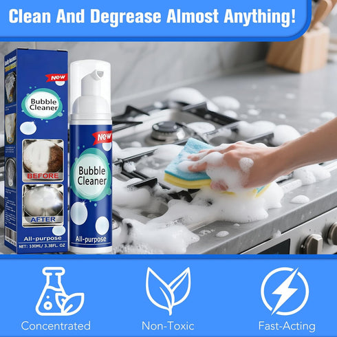 YADUO 2Pack Bubble Cleaner Foam, All Purpose Bubble Cleaner Kitchen Deep Cleaning Spray, Foaming Heavy Oil Stain