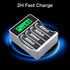 MXBatt 1.5V 3500mWh 4 Packs 1500 Rechargeable AA Batteries with Charger, High Capacity, Lithium Batteries Cycles