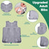 Unisex Adult Bibs with Sleeves, Washable & Reusable Clothing Protector with Optional Crumb Catcher Adjustable Collar