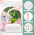 Nylon Bride Makeup Bag, Large Cosmetic Travel Toiletry Bag with Pearl Rhinestone Letter Patch for Women