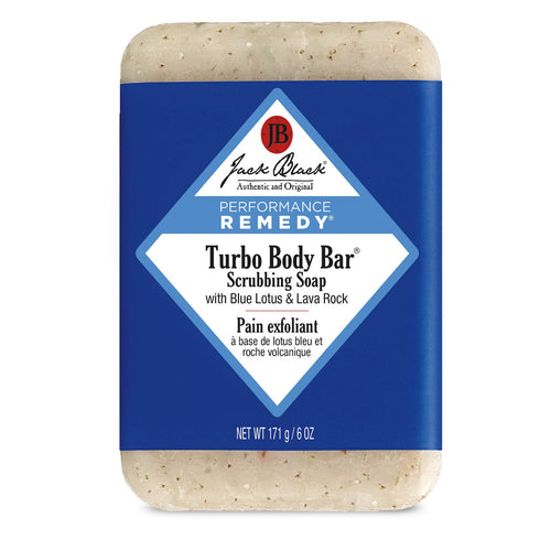 Jack Black Turbo Body Bar Soap, Mens Exfoliating Scrub with Lava Rock
