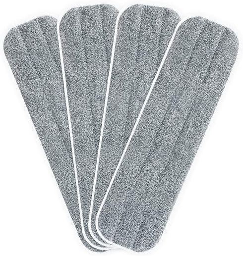 Replacement Microfiber Mop Pads, 4 Pack 18''x5'' Wet Dry Floor Cleaning Pad Compatible with Bona Floor Care System