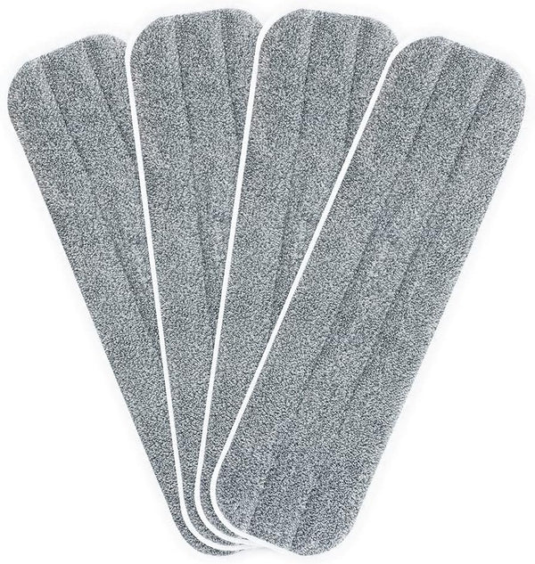 Replacement Microfiber Mop Pads, 4 Pack 18''x5'' Wet Dry Floor Cleaning Pad Compatible with Bona Floor Care System