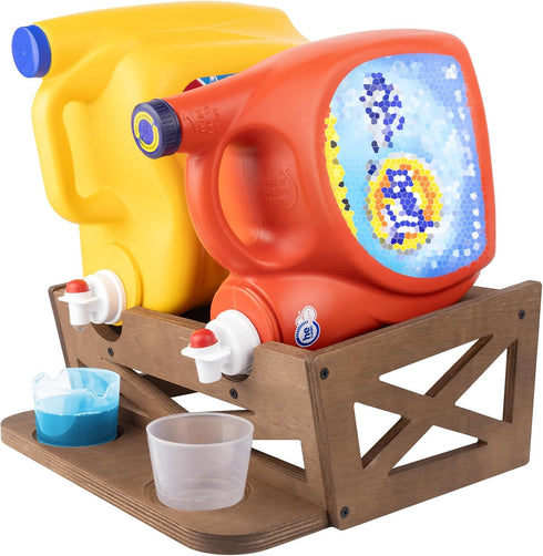 Honourable Wooden Laundry Detergent Holder, Retro Design, Holds 2 Bottles, Up to 35 lbs (Material: Plywood)