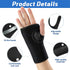 2 Pieces Carpal Tunnel Wrist Braces for Night Sleep Support, Wrist Splint Stabilizer for Carpal Tunnel Relief (Black)