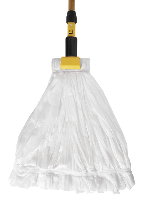 Rubbermaid Commercial Large Disposable Mop, 5 Inch Headband, Janitorial Cleaning Supplies for Mopping White