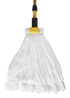 Rubbermaid Commercial Large Disposable Mop, 5 Inch Headband, Janitorial Cleaning Supplies for Mopping White