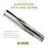 Kent 6T G Fine and Wide Tooth Hair Comb, Handmade Styling Comb for Hair Care, Grooming for Men, Women, Kids