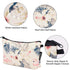 WANDF Cosmetic Bag for Women, Mini Makeup Organizer Pouch, Water Resistant, Girls Gift (Beige Flamingo)