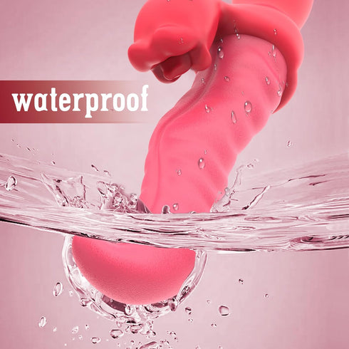MoonSoil 10 Tongue Vibrator Sex Toys for Women, Thrusting Undulating Vibrators Dildo with Thrustion Wiggling