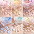 SILPECWEE Light Change Flower Nail Charms, 3D Gold and Silver Caviar Nail Art Jewelry for Acrylic Nails DIY