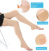 PADRAM Thigh High Compression Stockings, 20-30mmHg Open Toe Support Hose for Women, Beige, Large