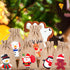 DERAYEE 36Pcs Christmas Jute Burlap Gift Bags, Small Craft Canvas Goodie Bags for Xmas Party Supplies