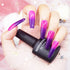 senvenski Color Changing Gel Nail Polish Kit - UV/LED Thermal Temperature Nail Art Set with Purple, Red, Pink, Peach