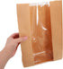 OFFIGAM 50pcs Packaging Kraft Paper Bakery Bread Bags with Window Large Size Greaseproof Food Storage Pouches