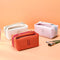Fashion Makeup Bag for Women, Orange Red Canvas Make up Travel Bag, Hanging Cosmetic Bag Organizer for Women Full updated