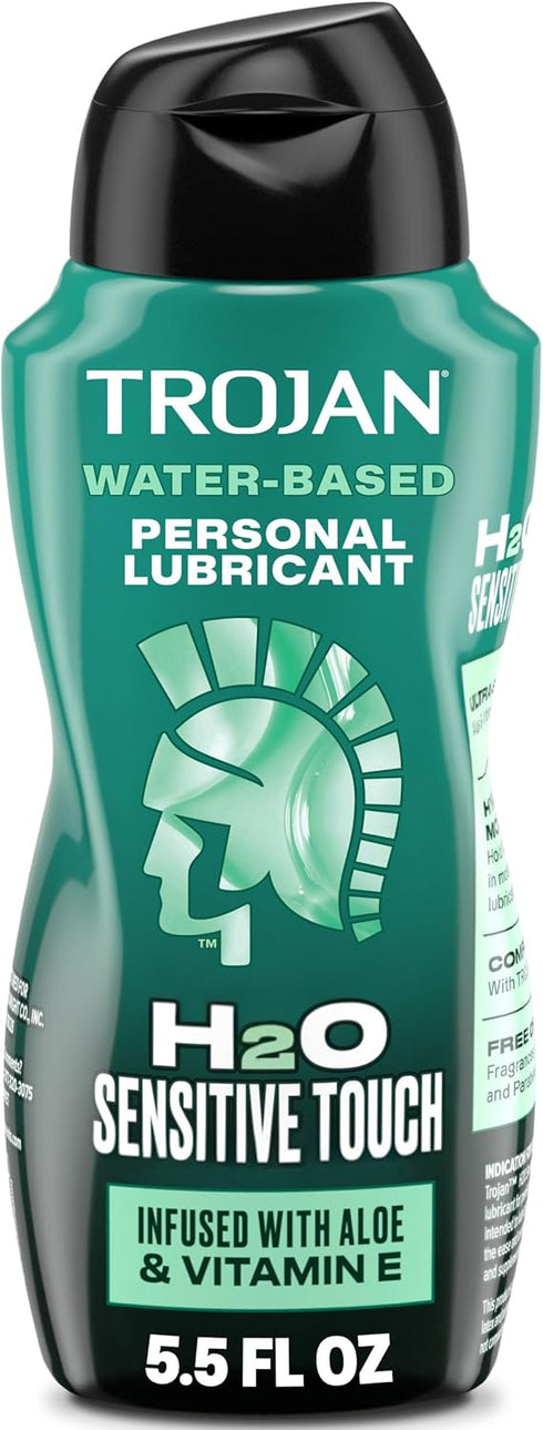 TROJAN Lubricants H2O Sensitive Touch Water-Based Lubricant, Personal Lube, 5.5 fl oz