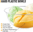 Qeirudu 6 oz Hard Plastic Bowls, 80 Pack Disposable Clear Dessert Bowls for Ice Cream, Fruits, Salad