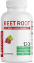 Bronson Beet Root Extra Strength (equivalent to 2000mg beet root per serving from 500mg 4:1 extract), Non-GMO, 120